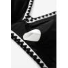 imageMOOSLOVER Women Bikini Sets Plunging High Waisted Swimsuit Whip Stitch 2 Piece Bathing SuitsBlack