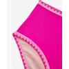 imageMOOSLOVER Women Bikini Sets Plunging High Waisted Swimsuit Whip Stitch 2 Piece Bathing SuitsPink