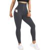 imageMOOSLOVER Women Corset High Waisted Leggings with Pockets Tummy Control Body Shaper Yoga Pants1 Strong Tummy Controldeep Grey