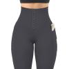 imageMOOSLOVER Women Corset High Waisted Leggings with Pockets Tummy Control Body Shaper Yoga Pants1 Strong Tummy Controldeep Grey