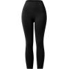 imageMOOSLOVER Women High Waisted Workout Leggings Seamless Compression Tummy Control Yoga Pants No Front SeamBlack