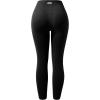 imageMOOSLOVER Women High Waisted Workout Leggings Seamless Compression Tummy Control Yoga Pants No Front SeamBlack