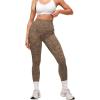 imageMOOSLOVER Women High Waisted Workout Leggings Seamless Compression Tummy Control Yoga Pants No Front SeamBrown Leopard