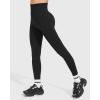 imageMOOSLOVER Women Tummy Control Seamless Leggings High Waisted Compression Butt Lifting Workout Gym Yoga PantsBlack