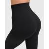 imageMOOSLOVER Women Tummy Control Seamless Leggings High Waisted Compression Butt Lifting Workout Gym Yoga PantsBlack