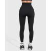 imageMOOSLOVER Women Tummy Control Seamless Leggings High Waisted Compression Butt Lifting Workout Gym Yoga PantsBlack
