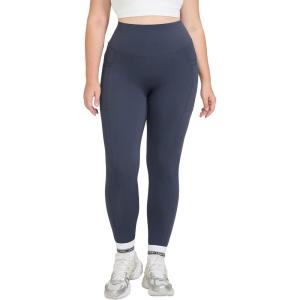 imageMOOSLOVER Women Corset High Waisted Leggings with Pockets Tummy Control Body Shaper Yoga PantsModerate Tummy Controlblue Ashes