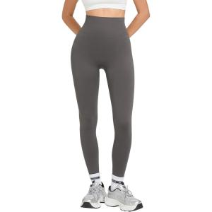 imageMOOSLOVER Women Tummy Control Seamless Leggings High Waisted Compression Butt Lifting Workout Gym Yoga PantsGrey