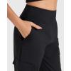 imageMOOSLOVER Women Wide Leg Cargo Pants with Pokets High Wiaisted Stretch Lounge Palazzo Casual Work TrousersBlack