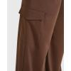 imageMOOSLOVER Women Wide Leg Cargo Pants with Pokets High Wiaisted Stretch Lounge Palazzo Casual Work TrousersCoffee