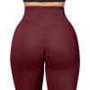 imageMOOSLOVER Seamless Butt Lifting Workout Leggings for Women High Waist Yoga Pants Compression Contour Tights1 Burgundy