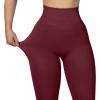 imageMOOSLOVER Seamless Butt Lifting Workout Leggings for Women High Waist Yoga Pants Compression Contour Tights1 Burgundy