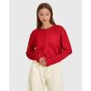 imageMOOSLOVER Women Cropped Cardigan Sweaters Long Sleeve Button Up Fall Fashion Knit Top Trendy Y2k OutfitsRed
