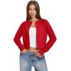 imageMOOSLOVER Women Cropped Cardigan Sweaters Long Sleeve Button Up Fall Fashion Knit Top Trendy Y2k OutfitsRed