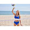 imageMOOSLOVER Women Sporty Two Piece Swimsuits High Waisted Bikini Sets Color Block Bathing SuitRoyal Blue
