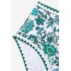imageMOOSLOVER Women Bikini Sets Plunging High Waisted Swimsuit Whip Stitch 2 Piece Bathing SuitsGreen Floral