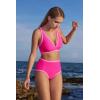 imageMOOSLOVER Women Bikini Sets Plunging High Waisted Swimsuit Whip Stitch 2 Piece Bathing SuitsPink
